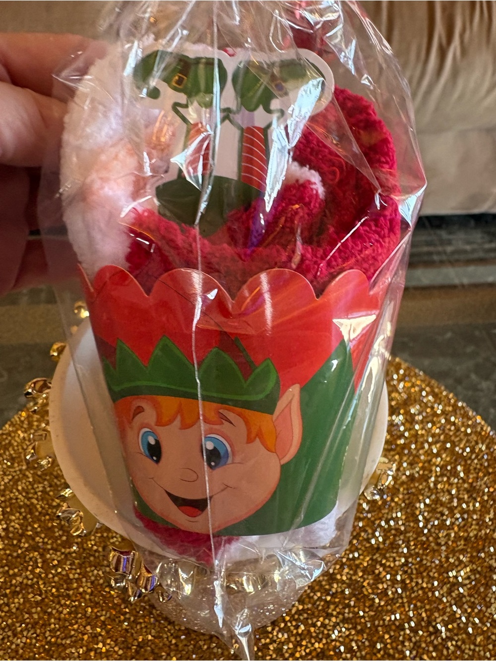 Elf NWT Hat and Sock Gift Set